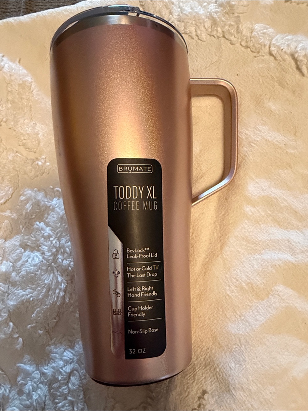 Brumate Toddy XL Coffee Mug - Glitter Rose Gold